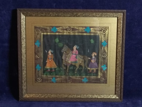 Antique Framed Printed Linen-The Magi