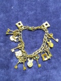 Gold tone Charm Bracelet