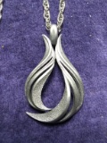 Metal Pendant and Chain