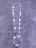 Polished Purple Stone Necklace