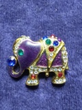 Multicolored Enamelled and Rhinestone Pin