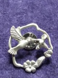 Pewter Hummingbird Pin