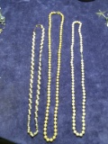 Collection of 3 Faux Pearl Necklaces