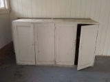 Vintage 4 Door Wooden Storage Cabinet-NO SHIPPING