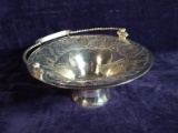 Silver Plated Handle Bowl with Rose Relief Detail