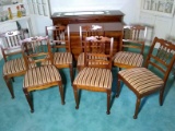 Collection 8 Mahogany Spindle Back Dining Chairs