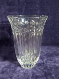 Lead Crystal Ribbed Vase