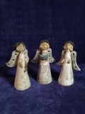Collection 3 Artisan Pottery Angel Figures