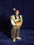 Ceramic Native American Figure-Chief with Pumpkin