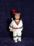 Native American Porcelain Head Doll