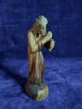 Hand Carved Olive Wood Figure-Jesus Carrying Cross -missing Cross