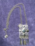 Contemporary Silver Tone Necklace