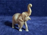 Hand Carved Wooden Elephant -missing Tusk