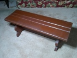 Custom Wooden Trestle Bench