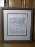 Framed and Double Matted Contemporary Saying-Footprints