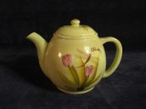 Contemporary Tea Pitcher with Tulip Motif-chip on base