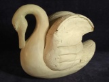 Decorative Hand Carved Wooden Swan