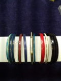 Collection of 10 Assorted Metal Bangle Bracelets