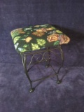 Contemporary Metal & Upholstered Stool