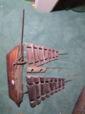 Wooden Sailing Ship w/Bamboo Sails- as found