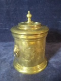 Vintage Brass Humidor w/ Lion Head Handles