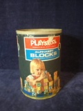 Vintage Playskool Alphabet Blocks w/ Container