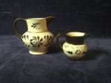 Collection 2 Antique Copper Lusterware Pitchers