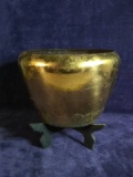 Solid Brass Planter with Stand