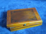 Vintage Wooden Hinged Box -AS Found