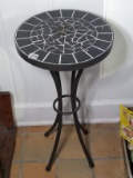 Contemporary Metal and Tile Top Table