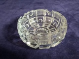 Vintage Glass and Etched Ashtray