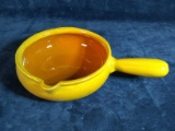 Contemporary Glazed Terra Cotta Handle Sprouted Bean Pot
