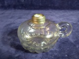 Antique Glass Nappy Oil Lamp