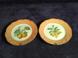 Pair Mottahedeh Fruit Plates