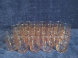 Large Collection Pink Depression Highball Glasses