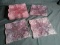 Collection 8 Antique Pink Depression Thistle Square Plates