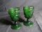 Pair Forest Green EAPG Stems