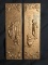 Pair Vintage Brass Wall Plaques