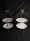 Pair Silver Plated 2 Tiered Pie Racks