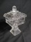 Vintage Glass Covered Candy Dish