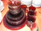 Glass Luncheon Set-16 pcs Ruby Red