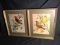 Pair Vintage Framed Prints-Birds