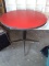 Collection 3 Red Laminate Metal Base Round Table