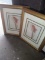 Pair Framed and Matted Prints-Flowers