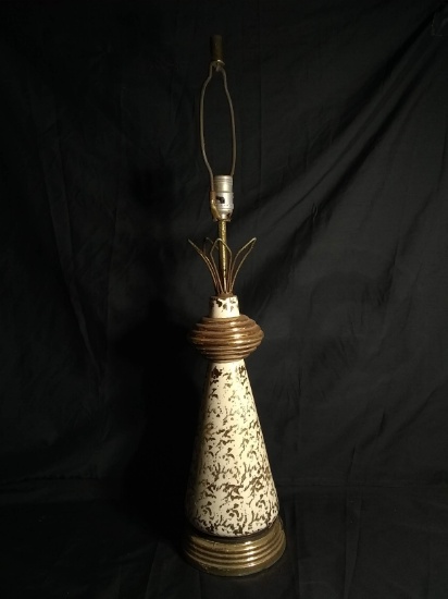 Mid Century Modern Gold Tone Lamp