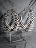 Contemporary Metal Fern Candle Sconces