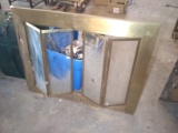 Metal Fire Screen with Folding Glass Doors