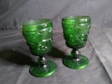 Pair Forest Green EAPG Stems