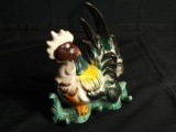 Vintage Hand painted Rooster Spoon Rest