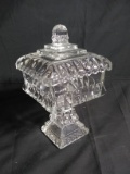 Vintage Glass Covered Candy Dish